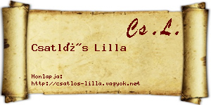 Csatlós Lilla névjegykártya